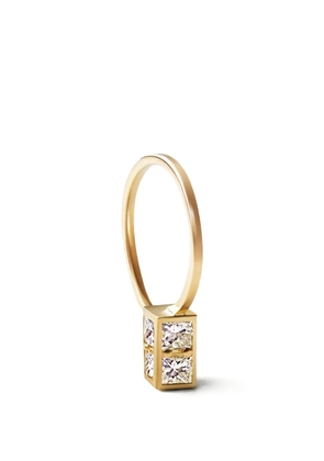 Shihara box-shaped diamond earring - Gold