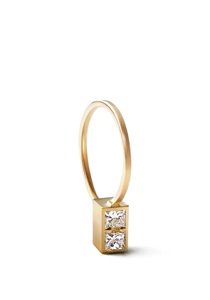 Shihara box-shaped diamond hoop earring - Gold