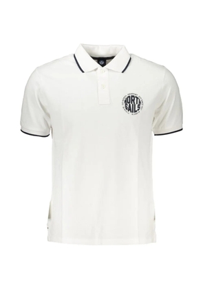 North Sails logo-print tipped polo shirt - White