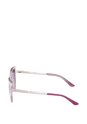 GUESS USA glitter-detail cat-eye frame sunglasses - Purple