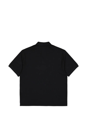 Stone Island logo-embroidered pique polo shirt - Black