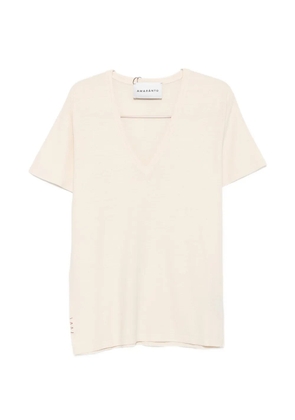 AMARANTO V-neck T-shirt - Neutrals