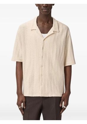 AllSaints textured button shirt - Neutrals