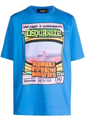 DSQUARED2 graphic-print short-sleeve cotton T-shirt - Blue