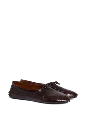 Alberta Ferretti tie-detail ballet flats - Brown