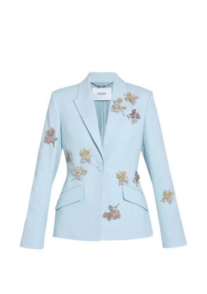 ERDEM floral-embellished single-breasted blazer - Blue