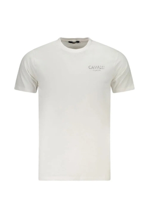 Cavalli Class logo-embroidered T-shirt - Neutrals