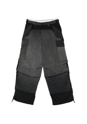 KHOKI striped cargo pants - Black