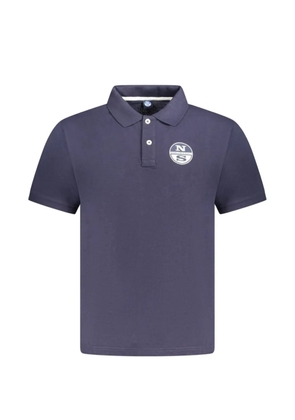 North Sails logo-patch short-sleeve polo shirt - Blue