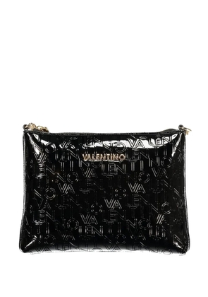 MARIO VALENTINO logo-embossed patent tote bag - Black