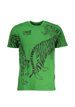 Cavalli Class tiger-print T-shirt - Green