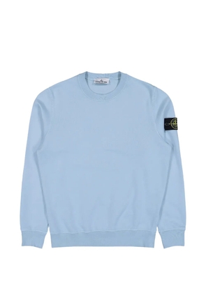 Stone Island logo-badge fleece sweater - Blue