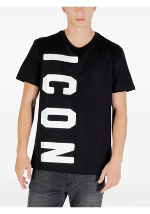 ICON BRAND logo-print T-shirt - Black