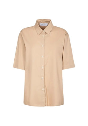 Gaelle short-sleeve cotton shirt - Neutrals