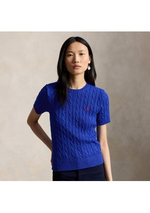 Cotton Cable Short-Sleeve Jumper