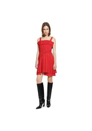 Pleated Faille Mini Dress
