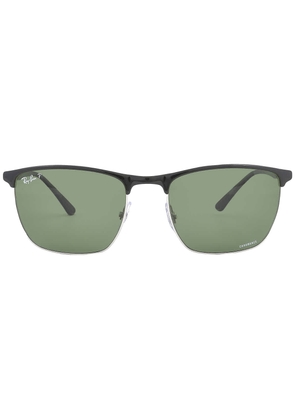 Ray Ban Chromance Polarized Dark Green Square Unisex Sunglasses RB3686 9144P1 57