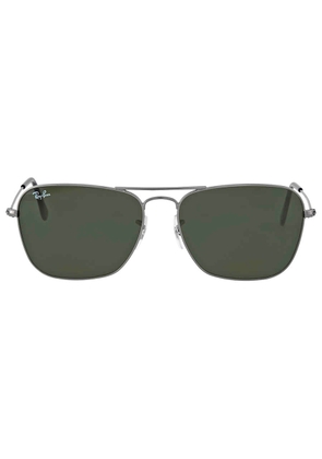 Ray Ban Caravan Green Classic G-15 Square Unisex Sunglasses RB3136 004 58