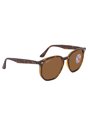 Ray Ban Polarized Brown Classic B-15 Hexagonal Sunglasses RB4306 710/8354