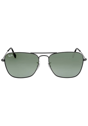 Ray Ban Caravan Green Classic G-15 Square Unisex Sunglasses RB3136 004 55