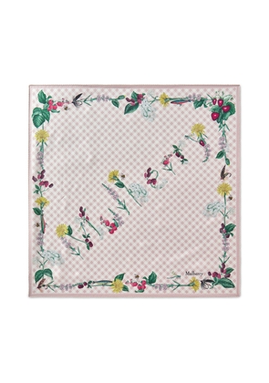 Mulberry Women's Square Scarf - Riverside Floral Blossom Pink