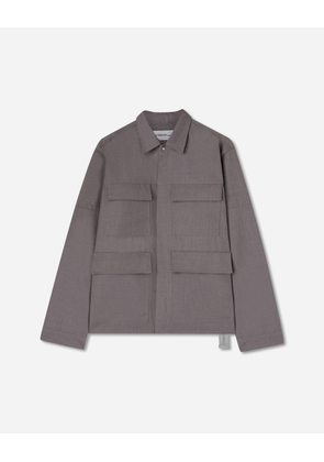 Men s Pocket Loose Shirt Grey