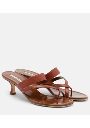 Manolo Blahnik Susa leather thong sandals
