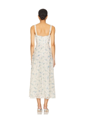 Bardot Adaline Broderie Midi Dress in White. Size 12. Also in 10.