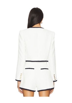 Cinq a Sept Contrast Auden Jacket in White. Size 2. Also in 4, 8.