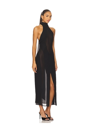 GUIZIO Koemi Sheer Panel Dress in Black. Size XXS. Also in XS, S, M, L, XL, XXL.