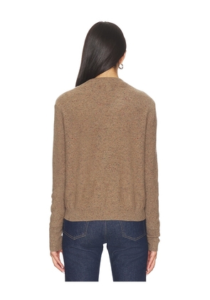 Autumn Cashmere Intarsia Horse Crew Sweater With Fringe in Brown. Size S. Also in M.