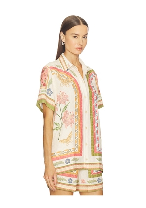 Agua Bendita Ali Shirt in Cream. Size L. Also in S, M.