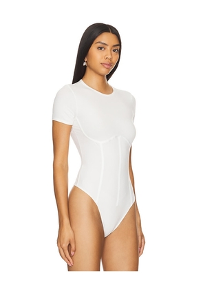 fleur du mal T-Shirt Bodysuit in White. Size S. Also in XS, M, L, XL.