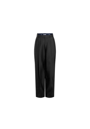 Jacquemus Black Silk Flared Pants - 40