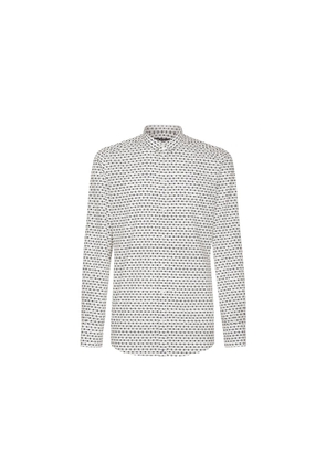 Dolce & Gabbana White Cotton Pattern Shirt - 41