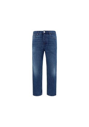 Ami Paris Blue Cotton Tapered Jeans - W30