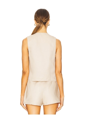 Ivy Oak Tala Ann Linen Vest in Cream. Size 40. Also in 36.