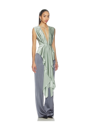 Helmut Lang Scarf Drape Top in Sage. Size XS/S. Also in S/M, M/L.
