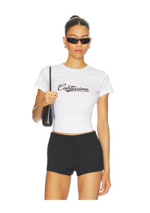 GCDS Cuntissima Slim T-shirt in White. Size XXS. Also in XS, S, M, L.