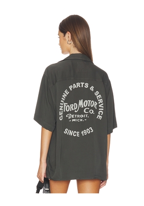Junk Food Ford Motor Co Camp Shirt in Black. Size L. Also in S.