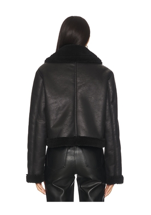 MORE TO COME Cyrilla Faux Leather Jacket in Black. Size M. Also in XS.