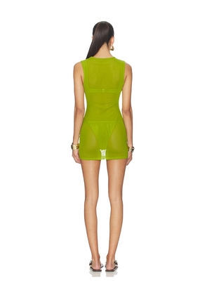 lovewave The Valencia Mini Dress in Green. Size XS. Also in XXS, S, M, L, XL.
