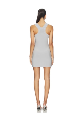 Norma Kamali x Lifestyle Racer Tee Mini Dress in Grey. Size XS. Also in XXS, S, M.