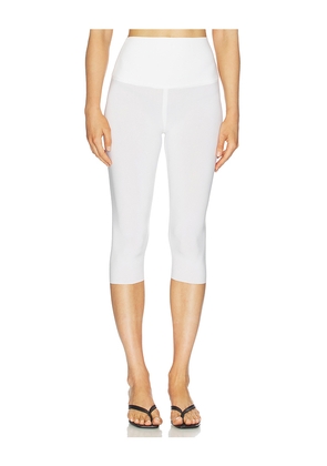 Norma Kamali x Lifestyle Pedal Pusher in White. Size XS. Also in XXS, S, M, L.