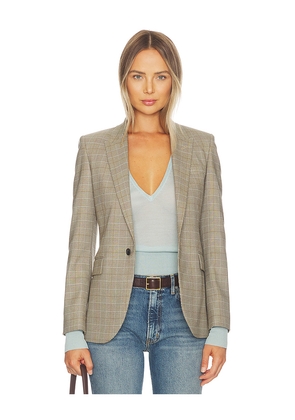 NILI LOTAN Anabel Tailored Jacket in Brown,Grey. Size 0. Also in 4, 6.