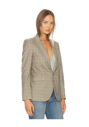 NILI LOTAN Anabel Tailored Jacket in Brown,Grey. Size 0. Also in 4, 6.