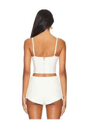 superdown Gia Corset Top in White. Size M. Also in XXS, XS, S.