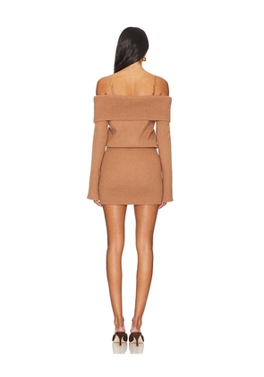 SEROYA Greta Sweater Dress in Tan. Size L. Also in M.