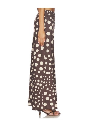 SEVEN WONDERS Billie Maxi Skirt in Brown. Size S. Also in XS, M, L, XL.