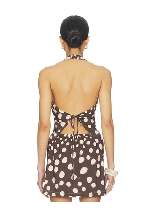 SEVEN WONDERS Aira Top in Brown. Size S. Also in XS, M, L, XL.